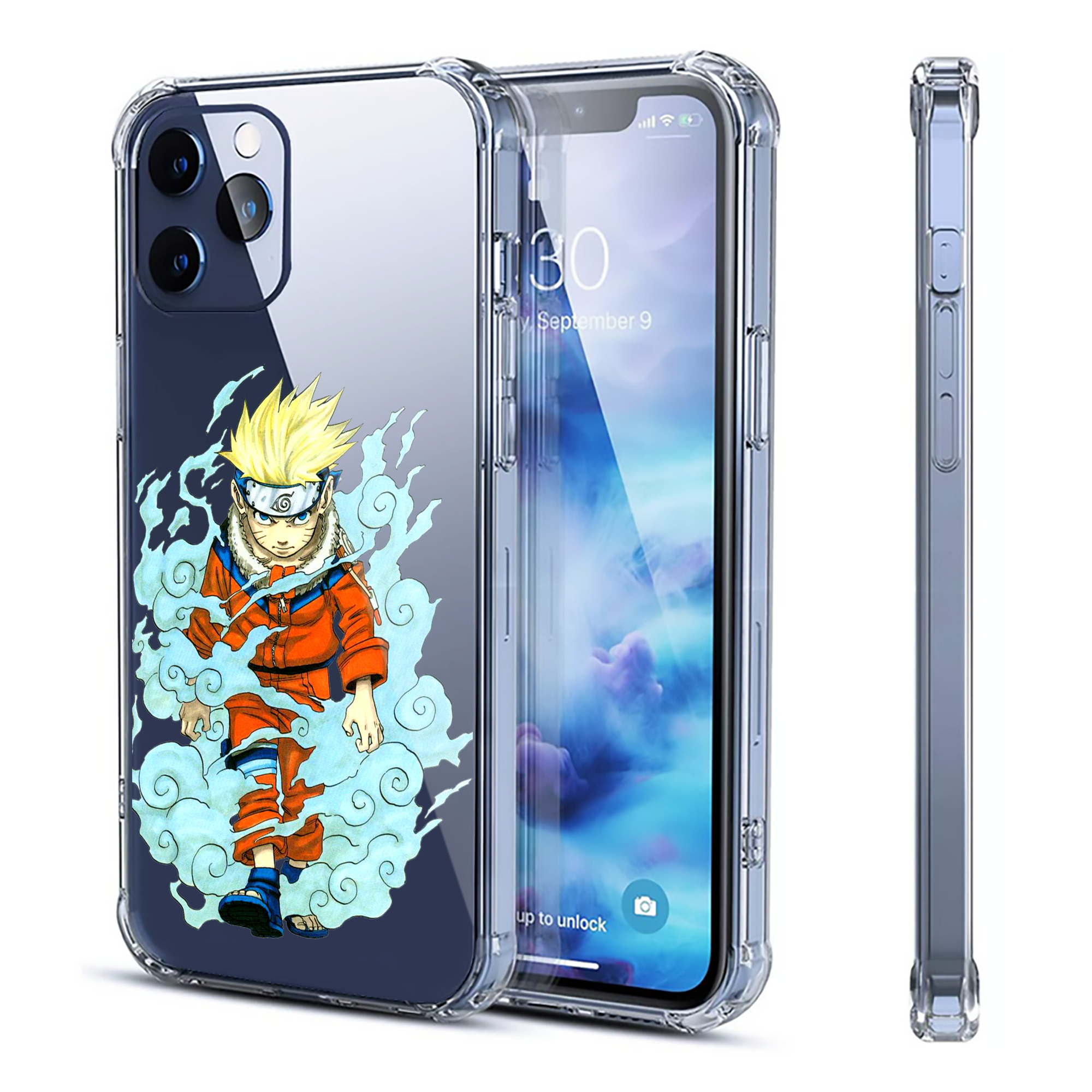 （画像用） NARUTO -ナルト- うずまき ナルト Uzumaki Naruto 【iPhone 12シリーズ対応】透明スマホケース（クリアソフトケース）